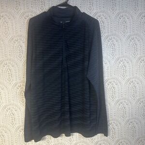 Under Armour Mens Golf Half Zip Size XL Long Sleeve Blue Breathable Light Weight